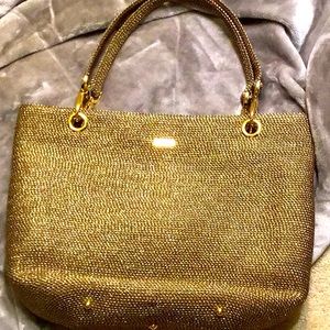 Eric Javits gold woven metallic bag
